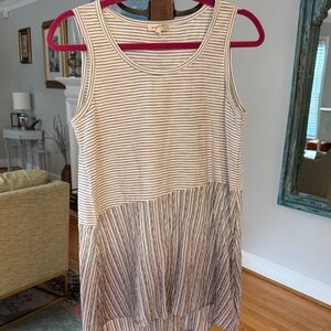 Mystree Beige Striped Top